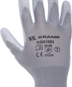 Guantes Kramp 1.001, gris, talla XL (paquete de 12 pares)