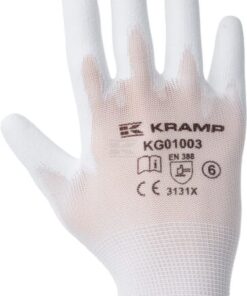 Guantes de trabajo, blanco, talla M, paquete de 3 uds., Protect de Kramp