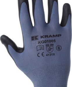 Guantes de trabajo, azul, nylon, largo 21,5 cm, talla XS, Protect de Kramp