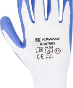 Guantes de jardinería, c. blanco, poliéster, talla L, Protect de Kramp