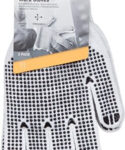 Guantes de trabajo, blanco, talla XL, Protect de Kramp, (paquete de 2 pares)