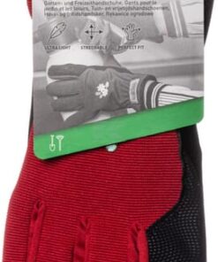 Guantes cuero sintético/Spandex, rojo-negro talla talla XL, Protect Gardening de Kramp
