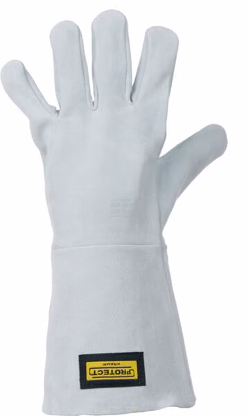 Guantes de trabajo de cuero gris talla 8/M Protect by Kramp 3 Guantes de trabajo de cuero gris talla 10/XL Protect by Kramp