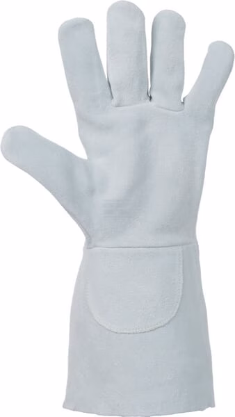 Guantes de trabajo de cuero gris talla 8/M Protect by Kramp 4 Guantes de trabajo de cuero gris talla 10/XL Protect by Kramp