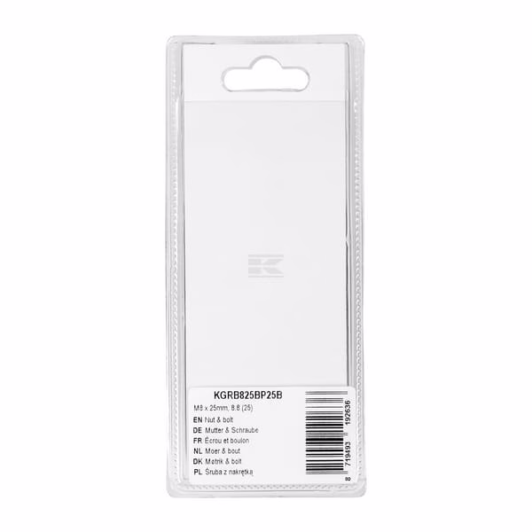 Tuerca y tornillo M8 x 25 mm, 8.8 (25 uds.) 2 Tuerca y tornillo M8 x 25 mm, 8.8 (25 uds.)