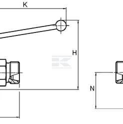 Llave de paso de esfera de 3 vías 15L