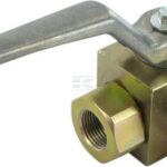 Llave de paso de esfera de 3 vías 3/8" orificio en T