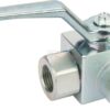 Llave de paso de esfera de 3 vías 1/2" orificio en T
