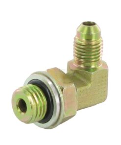 Racor acodado macho UNF/metr 7/16-M14
