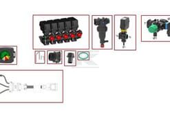 Kit pulverizador de barra de 5 secciones, caja de interruptores