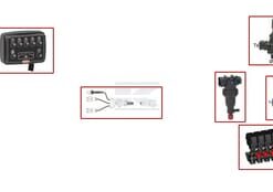 Kit pulverizador de barra de 5 secciones, caja de interruptores