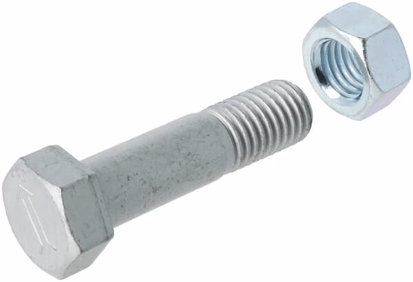Tornillo arado y tuerca M18 x 70 1 Tornillo arado y tuerca M18 x 70