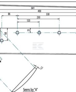 Reja con punta 18" D p/KV