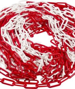Cadena de PVC roja/blanca 6 mm