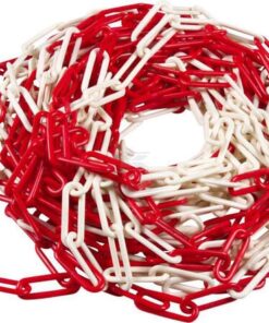 Cadena de PVC roja/blanca 8 mm