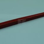 Diente cargadora frontal, recto, sección cuadrada de 45 x 1100 mm, punta plana, rojo, con tuerca de M30 x 2 mm, Kverneland