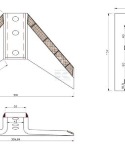 Reja de aletas de carburo 310 mm