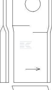 Cuchilla rotor der. JF Org. 7 Cuchilla segadora Izda. 94x40x3mm Ø 19mm Kramp