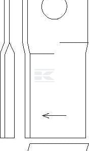 Cuchilla segadora Dch. 94x48x3 mm bore Ø19 mm válida para Claas , paquete de 25 uds.