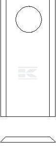 Cuchilla izda./dcha. de segadora 105 x 47 x 3 mm orificio Ø 21 mm adecuada para PZ/Mentor (paquete de 25 unidades)