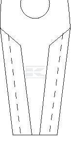Cuchilla izd./dch. segadora,132x50x4, orificio oval 23,0x20,5 mm, válida Kongskilde/JF-Stoll, paquete 25 uds.