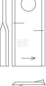 Cuchilla segadora Izd. 96x40x3 mm bore Ø19 mm válida para Deutz Fahr , paquete de 25 uds.