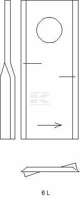 Cuchilla izquierda  p/Kuhn 93x40x16,25