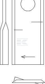 Cuchilla derecha  Kuhn 107x45x18,25