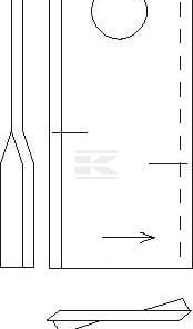 Cuchilla izda. de segadora 100 x 48 x 3 mm orificio Ø 19 mm adecuada para Claas (paquete de 25 unidades) 6 Cuchilla izda. de segadora 100 x 48 x 3 mm orificio Ø 19 mm adecuada para Claas (paquete de 25 unidades)