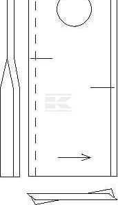 Cuchilla izquierda  p/Pöttinger 108x49x21