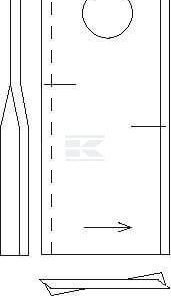 Cuchilla izquierda  p/Vicon 107x48x18,5