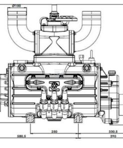 Bomba depresora con accionamiento hidráulico, 13520 l/min, lubricación automática, con lastre Ballast, B.P.