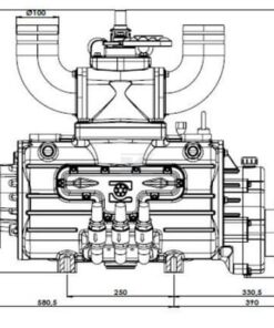 Bomba depresora, 540 rpm 13520 l/min con lubricación automática y lastre Ballast, B.P. 4 Bomba depresora, 540 rpm 13520 l/min con lubricación automática y lastre Ballast, B.P.
