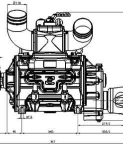 Bomba depresora, accionamiento hidraúlico 15270 l/min, lubricación automática y lastre Ballast, B.P.