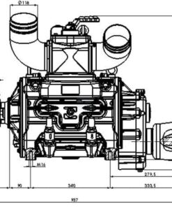 Bomba depresora 540 rpm 15270 l/min, lubricación automática y lastre Ballast, B.P.