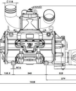 Bomba depresora, accionamiento hidráulico, 18620 l/min, lubricación automática con lastre, Ballast, B.P.