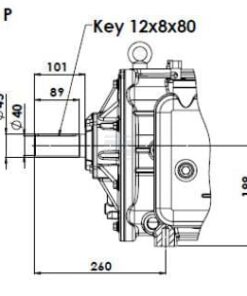 Bomba depresora, accionamiento por polea 18620 l/min, lubricación automática y lastre Ballast, B.P.