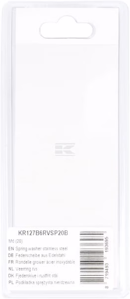 Arandela elástica acero inoxidable M6 (20 uds.) 2 Arandela elástica acero inoxidable M6 (20 uds.)