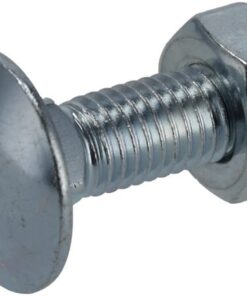 Tornillo carrocero con cuadradillo y tuerca M10 x 30 mm, 4.6 (6 uds.)