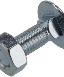 Tornillo carrocero con cuadradillo y tuerca M10 x 30 mm, 4.6 (6 uds.)