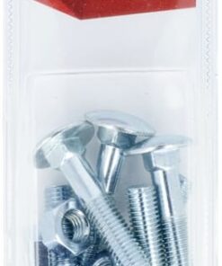 Tornillo carrocero con cuadradillo y tuerca M10 x 50 mm, 4.6 (6 uds.)