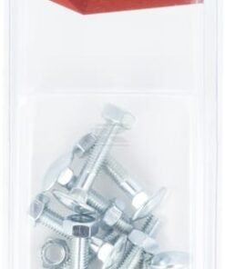 Tornillo carrocero con cuadradillo y tuerca M6 x 30 mm, 4.6 (10 uds.)