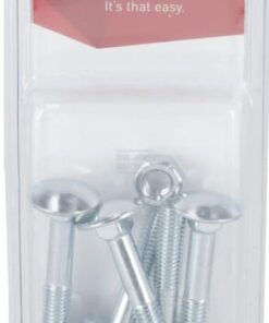 Tornillo carrocero con cuadradillo y tuerca M8 x 50 mm, 4.6 (6 uds.)
