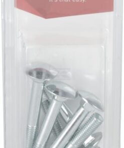 Tornillo carrocero con cuadradillo y tuerca M8 x 60 mm, 4.6 (6 uds.)