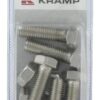 Tuerca y tornillo acero inoxidable M12 x 40 mm (6 uds.)