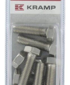 Tuerca y tornillo acero inoxidable M12 x 40 mm (6 uds.)