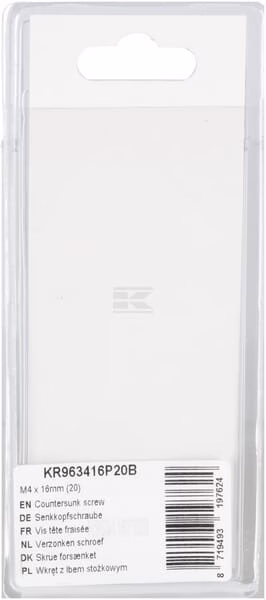 Tornillo allen cabeza avellanada M4 x 16 mm (20 uds.) 2 Tornillo allen cabeza avellanada M4 x 16 mm (20 uds.)