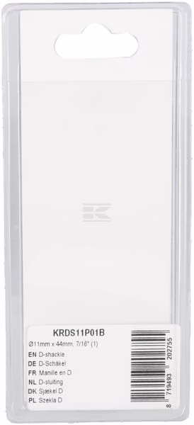 Grillete recto tipo D Ø11 mm x 44 mm, 7/16" (1 ud.) 2 Grillete recto tipo D Ø11 mm x 44 mm, 7/16" (1 ud.)
