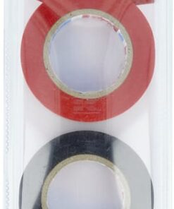 Cinta aislante roja+negra 15 mm x 10 m (2 uds.)