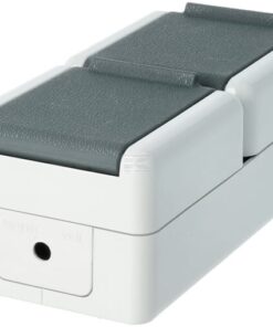 Base para enchufe uso doméstico, blanco, 230V con toma tierra 16A IP44 (1 ud.)